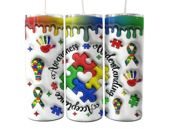 Vaso Tumbler – Concienciación sobre el Autismo (20 oz)