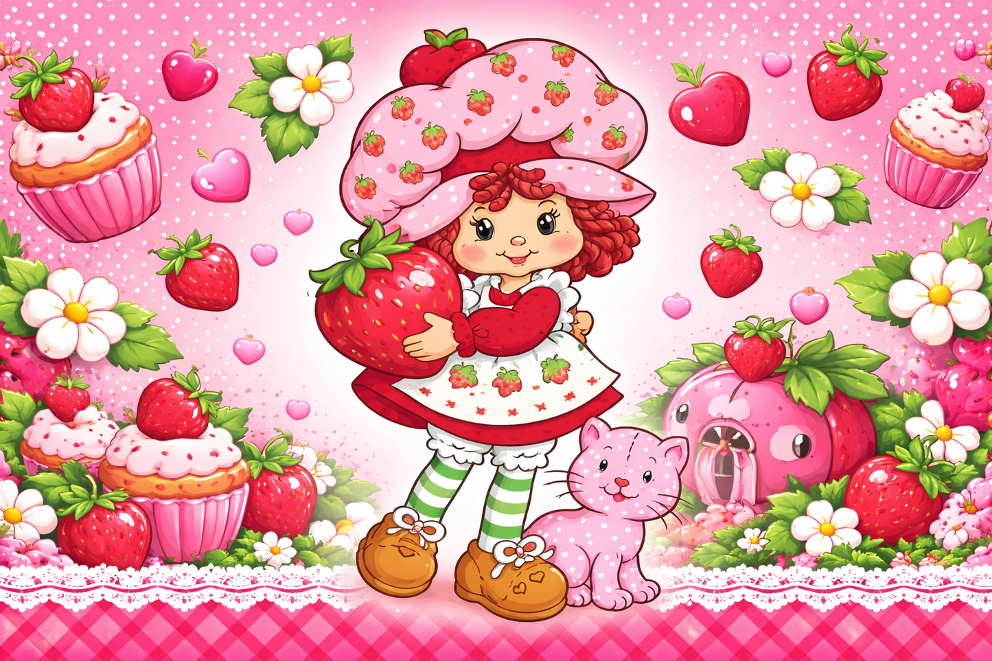 Taza Strawberry Shortcake Vintage, Imprenta Arecibo PR