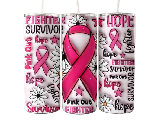 Vaso Tumbler – Concienciación sobre el Cáncer de Mama (20 oz)