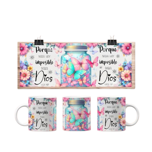 Taza "Nada es imposible para Dios – Lucas 1:37"