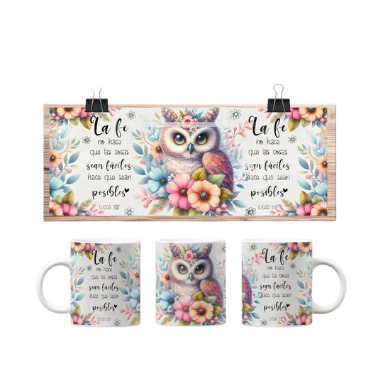 Taza "La fe lo hace posible – Lucas 1:37"