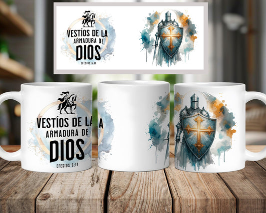 Taza “Armadura de Dios” (Efesios 6:11